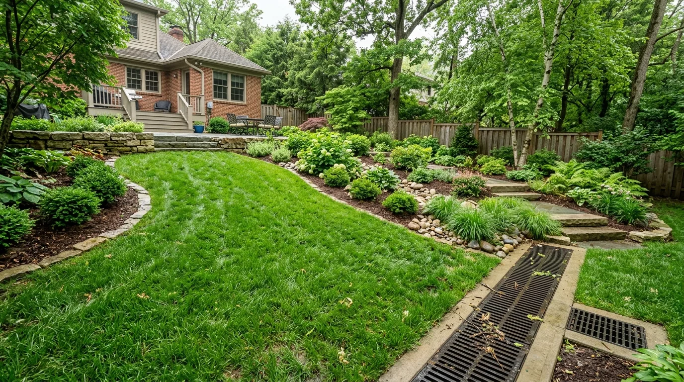 Sloped Grading to a Drain